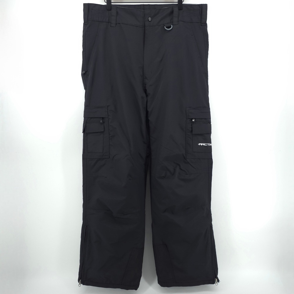 Arctix Mens Snow Pants 27215 Large Black Cargo Ski Snowboard Winter Pants